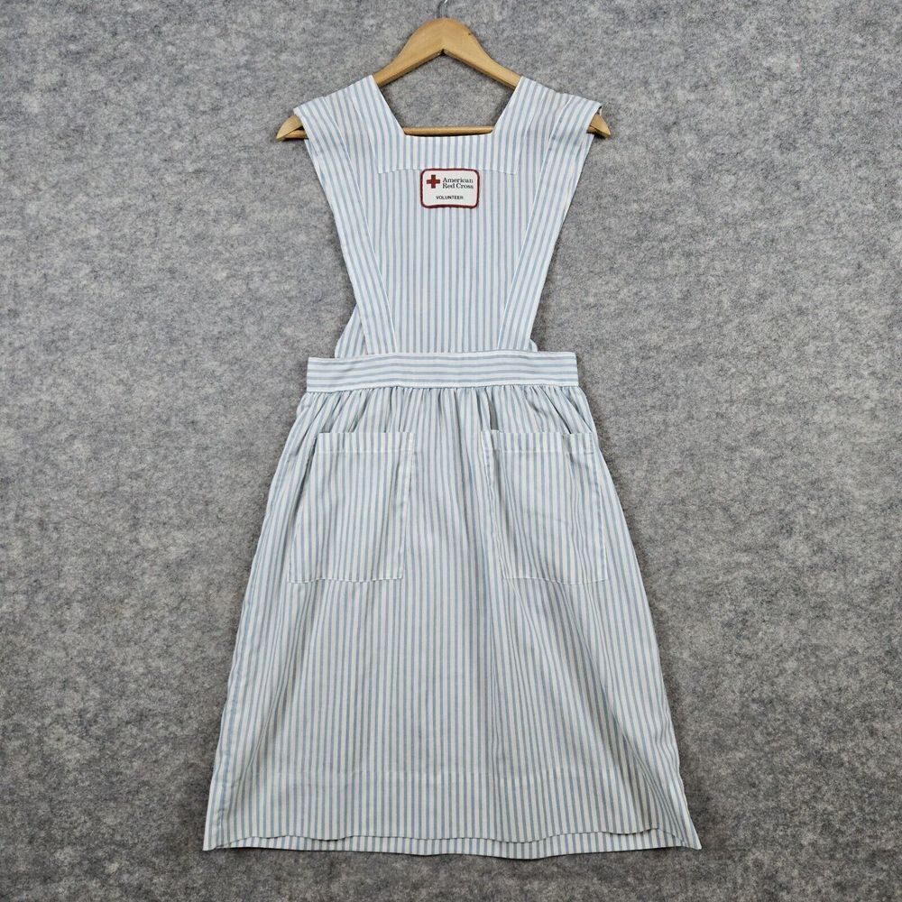 American Red Cross Uniform Dress Size 12 Blue & White‎ Stripes Brew Schneider